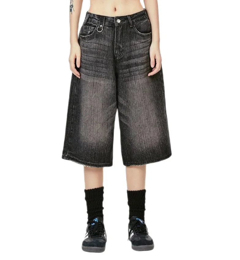 Streetwear Unisex Retro Jeans Shorts - Fuga Studios