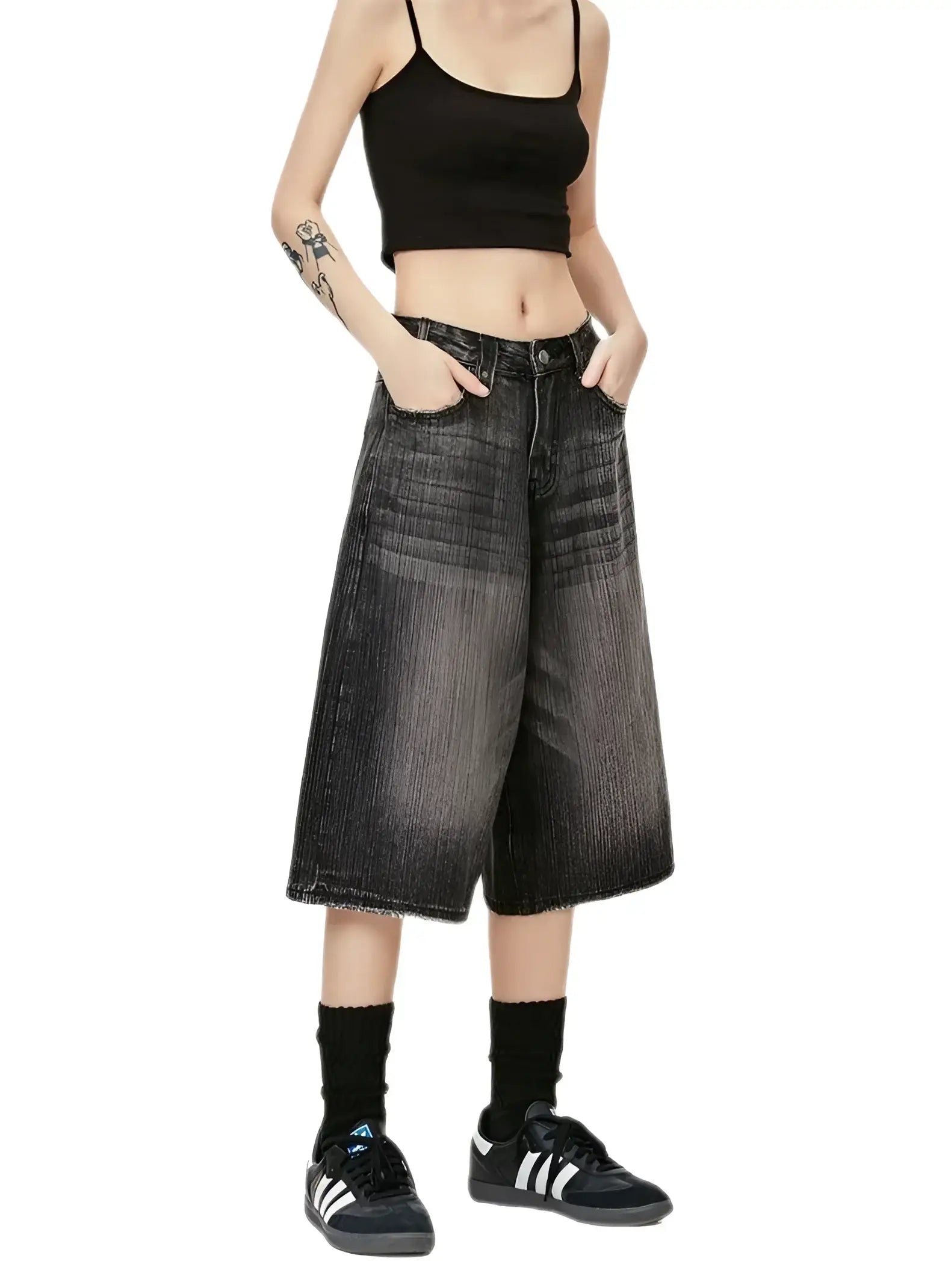 Streetwear Unisex Retro Jeans Shorts - Fuga Studios