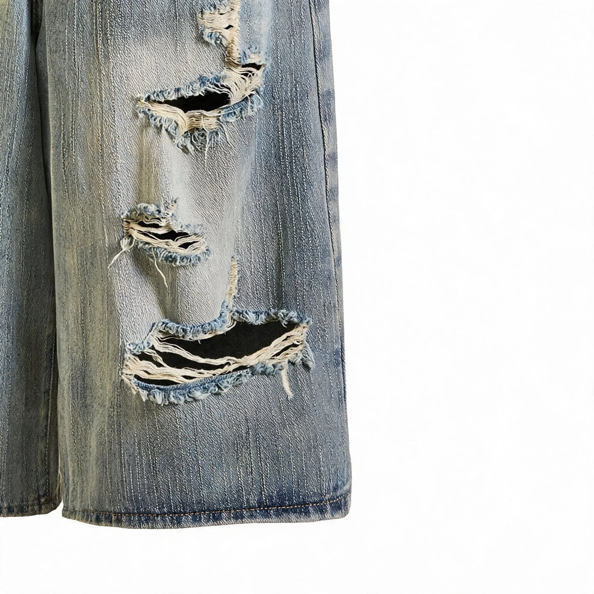 Streetwear Unisex Ripped Shorts - Fuga Studios