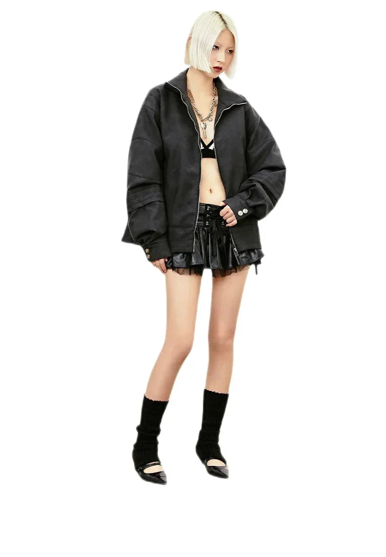 Streetwear Unisex Tassel Suede Jacket - Fuga Studios