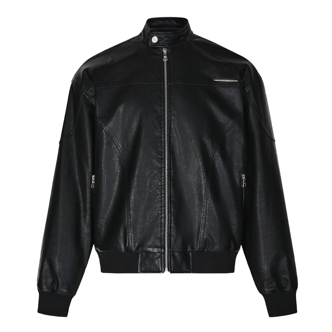 Streetwear Unisex Vintage Aviator Leather Bomber Jacket