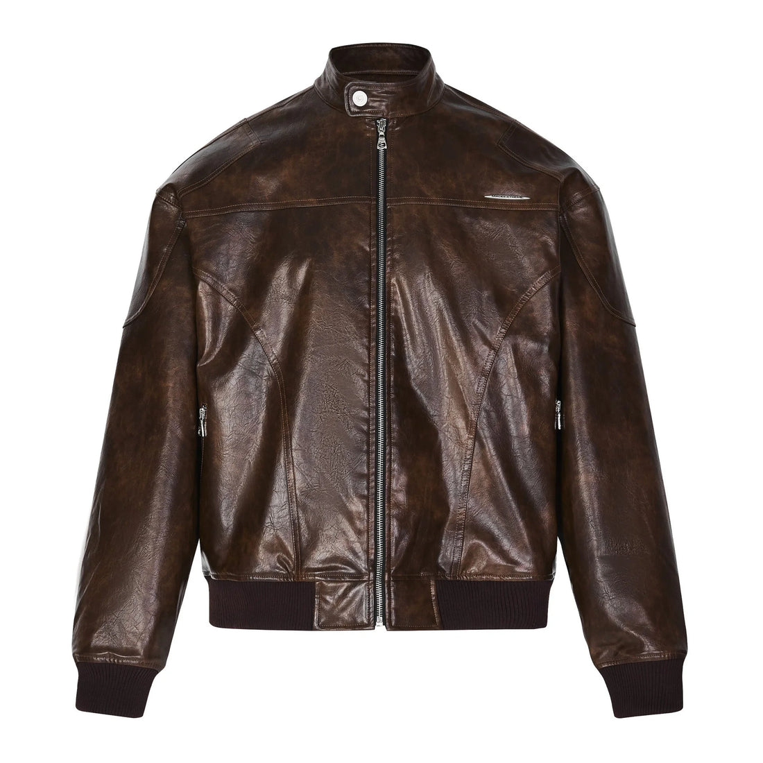 Streetwear Unisex Vintage Aviator Leather Bomber Jacket