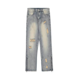 Streetwear Unisex Washed Jeans - Fuga Studios