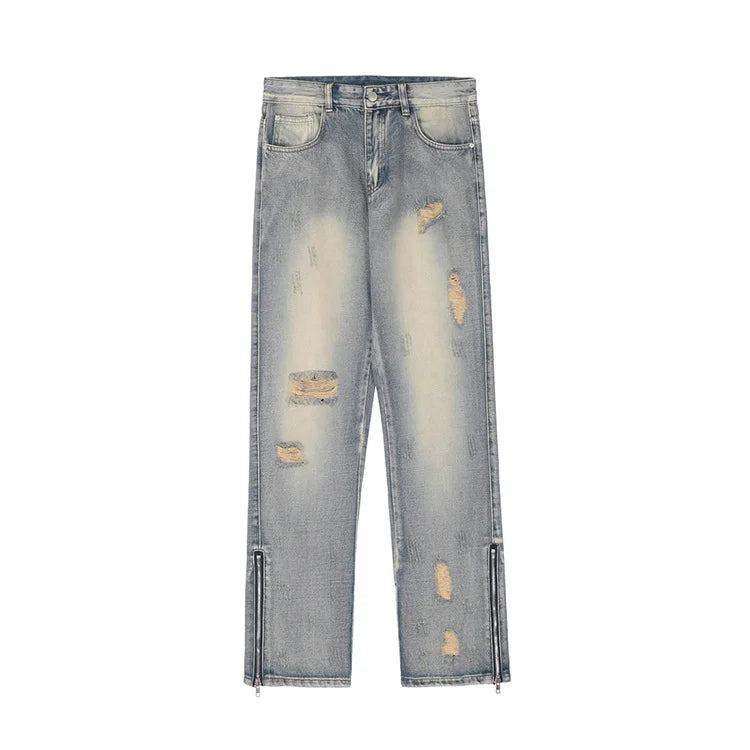 Streetwear Unisex Washed Jeans - Ultra Techwear