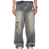 Streetwear Unisex Washed Jeans - Fuga Studios