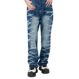 Streetwear Unisex Waveform Denim Jeans - Fuga Studios