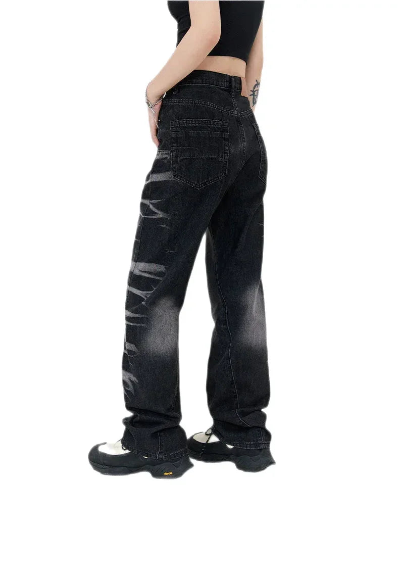 Streetwear Unisex Waveform Denim Jeans - Fuga Studios