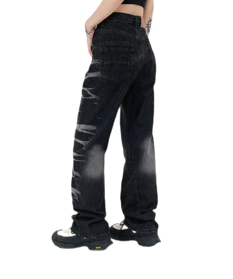 Streetwear Unisex Waveform Denim Jeans - Fuga Studios