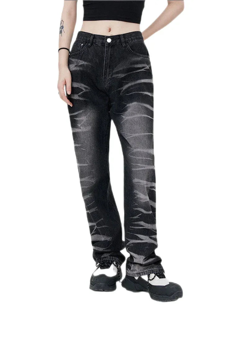 Streetwear Unisex Waveform Denim Jeans - Fuga Studios