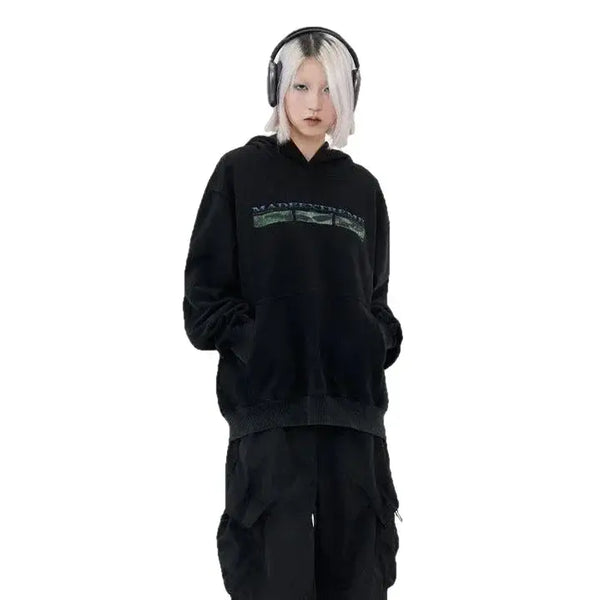 Streetwear Unixsex maakte extreme matrix hoodie