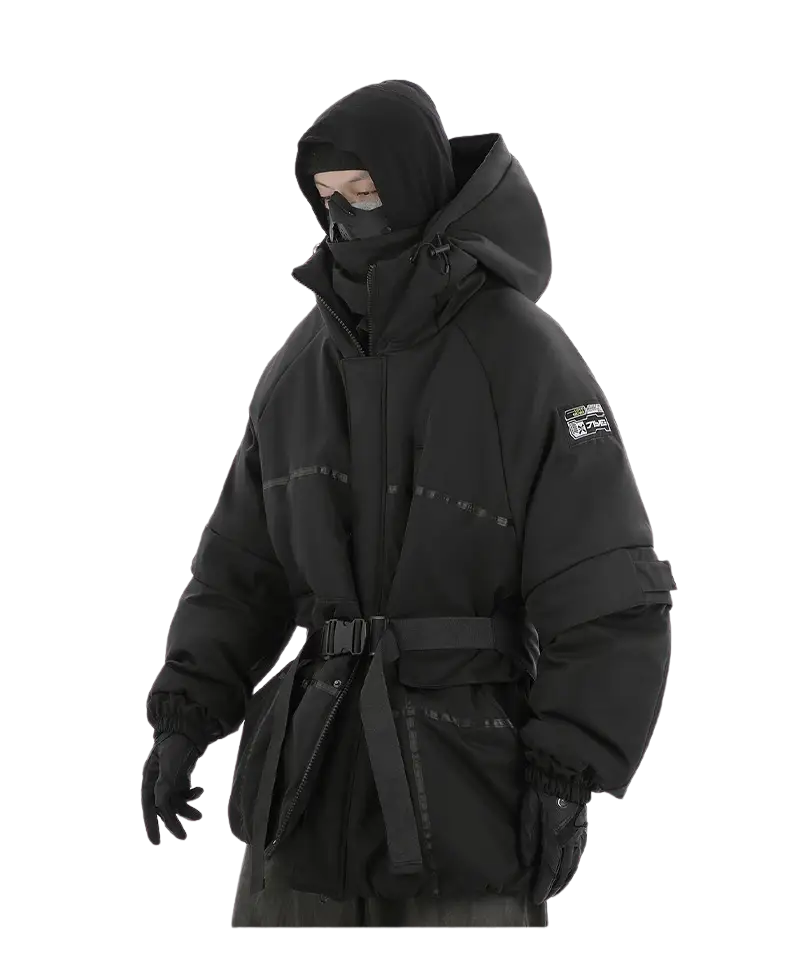 Techwear Blackout Winter Parka - Fuga Studios