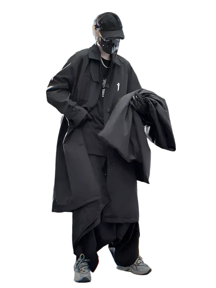 Techwear Cypher Detachable Two-Piece Trench Coat - Fuga