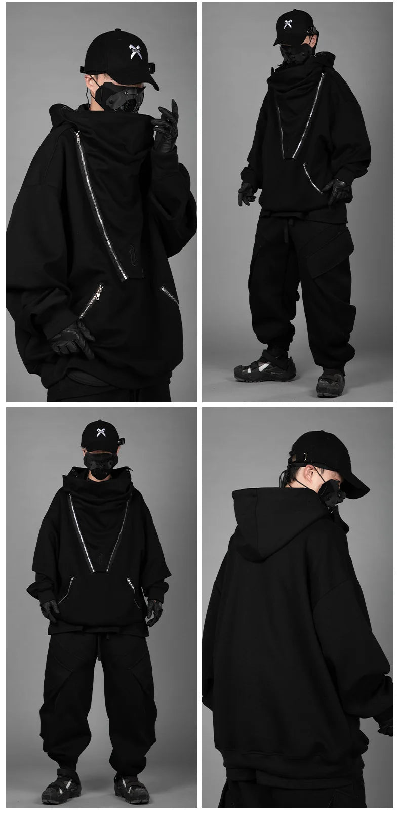 Techwear Devil Horns Detach Jacket - Fuga Studios