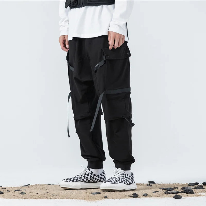 Techwear Drawstring Cargo Pants - Fuga Studios