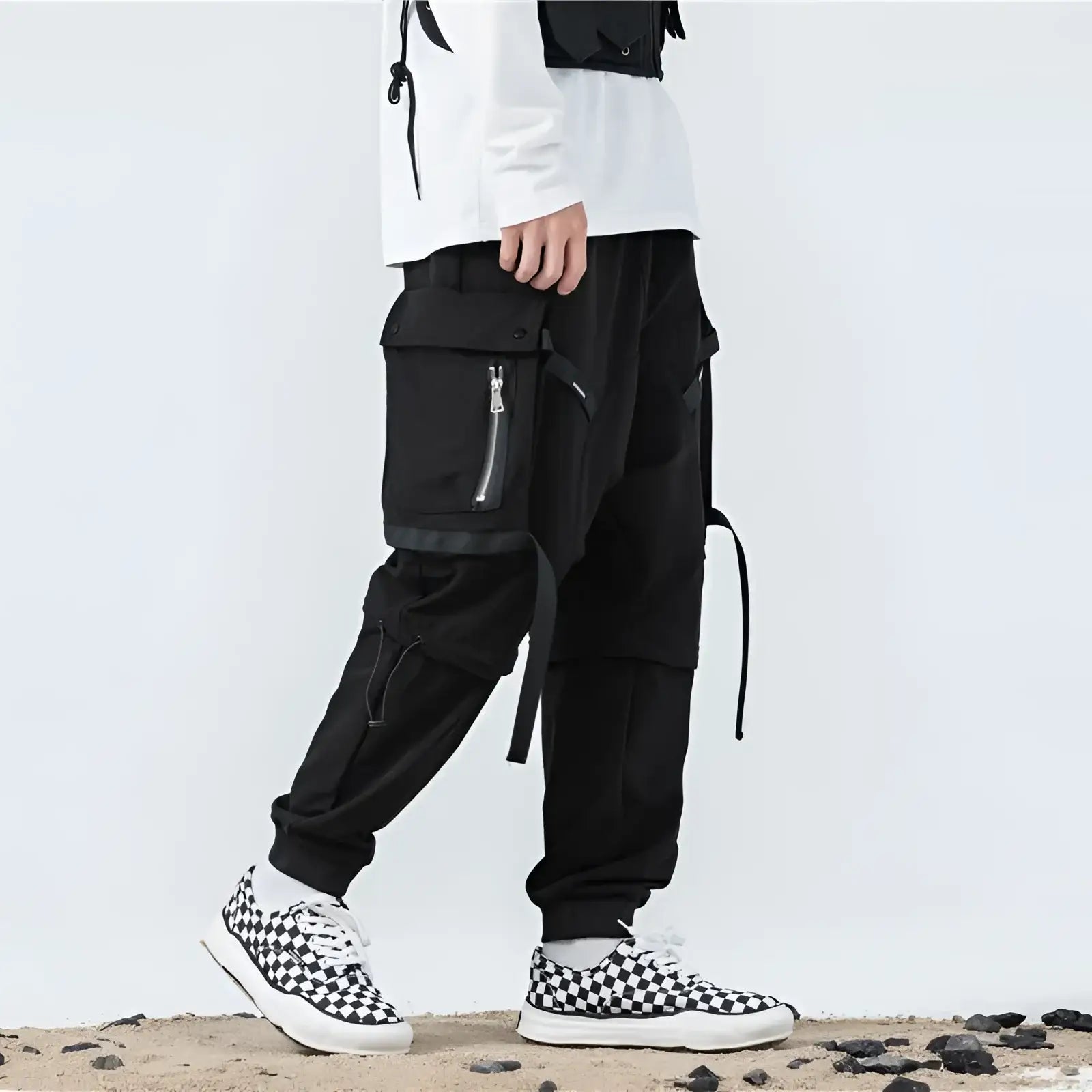 Techwear Drawstring Cargo Pants - Fuga Studios