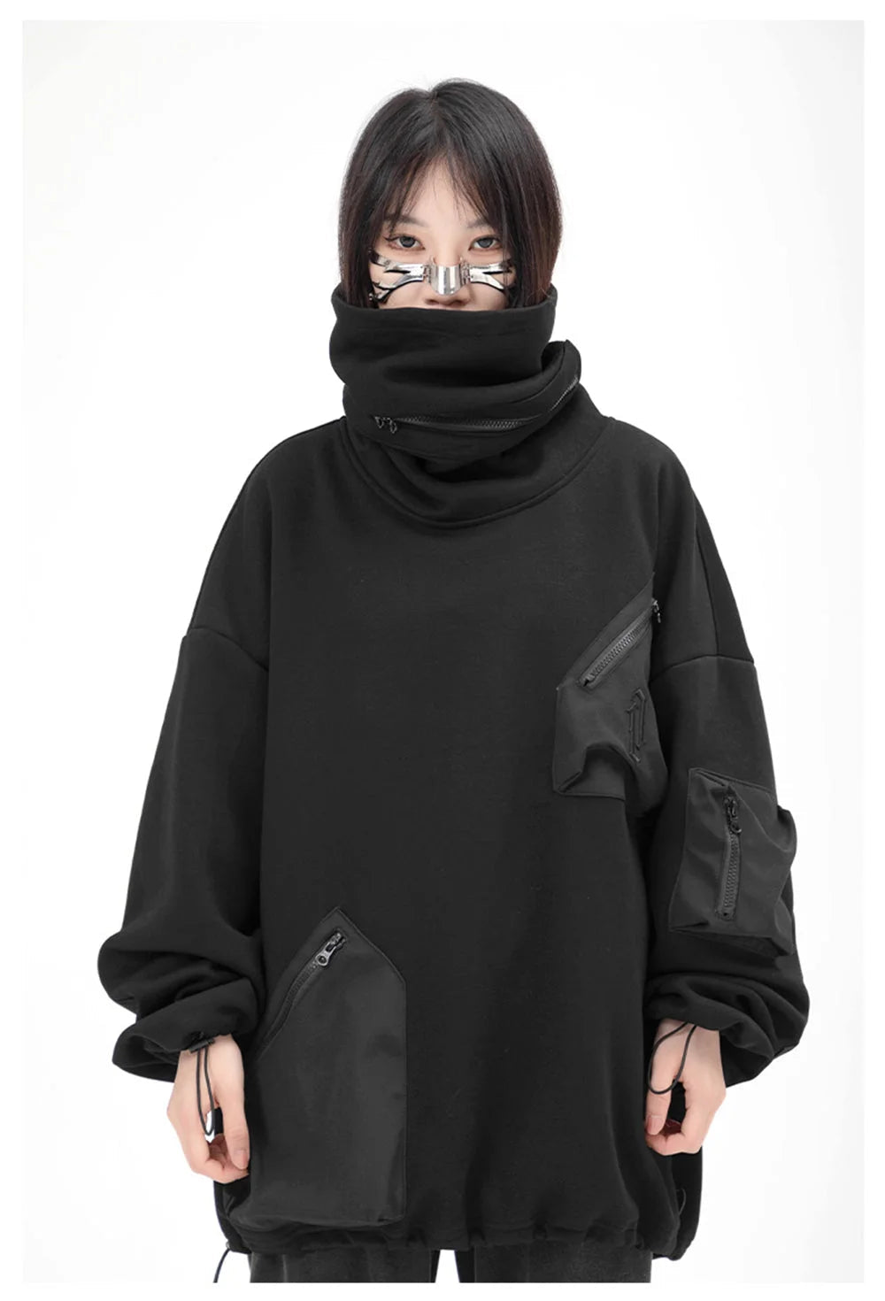 Techwear Head Hug Turtleneck Sweater - Fuga Studios