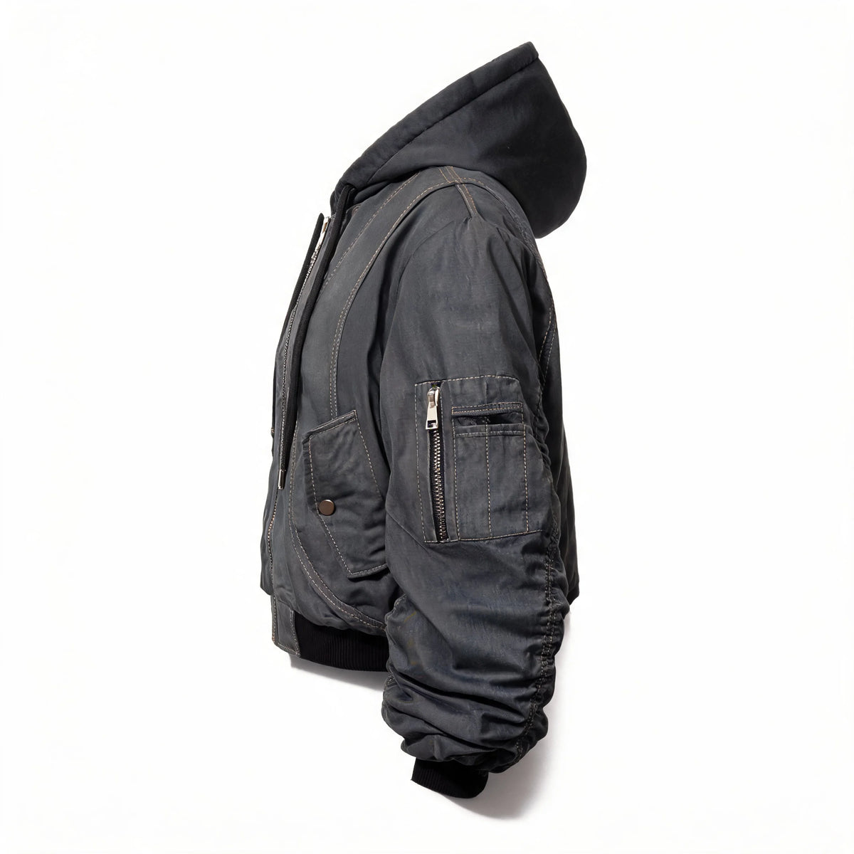 Techwear Hooded Bomber Jacket - Fuga Studios