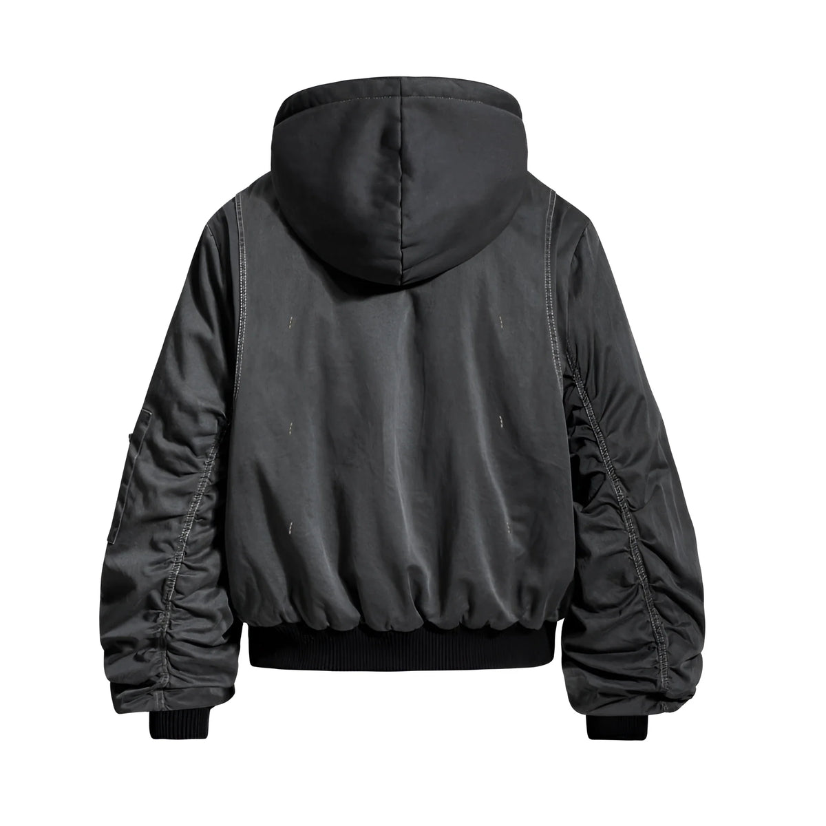Techwear Bomber. Two-Tone, Hooded, grey. | Fūga Studios