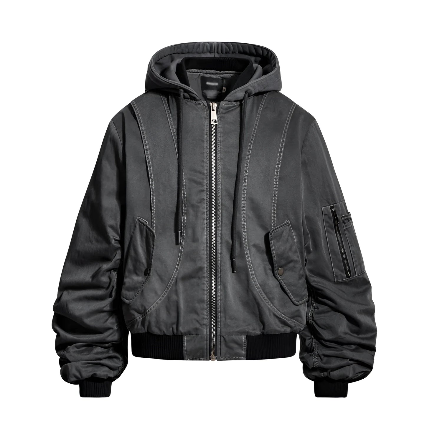 Techwear Hooded Bomber Jacket - Fuga Studios