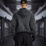 Techwear Hooded Bomber Jacket - Fuga Studios