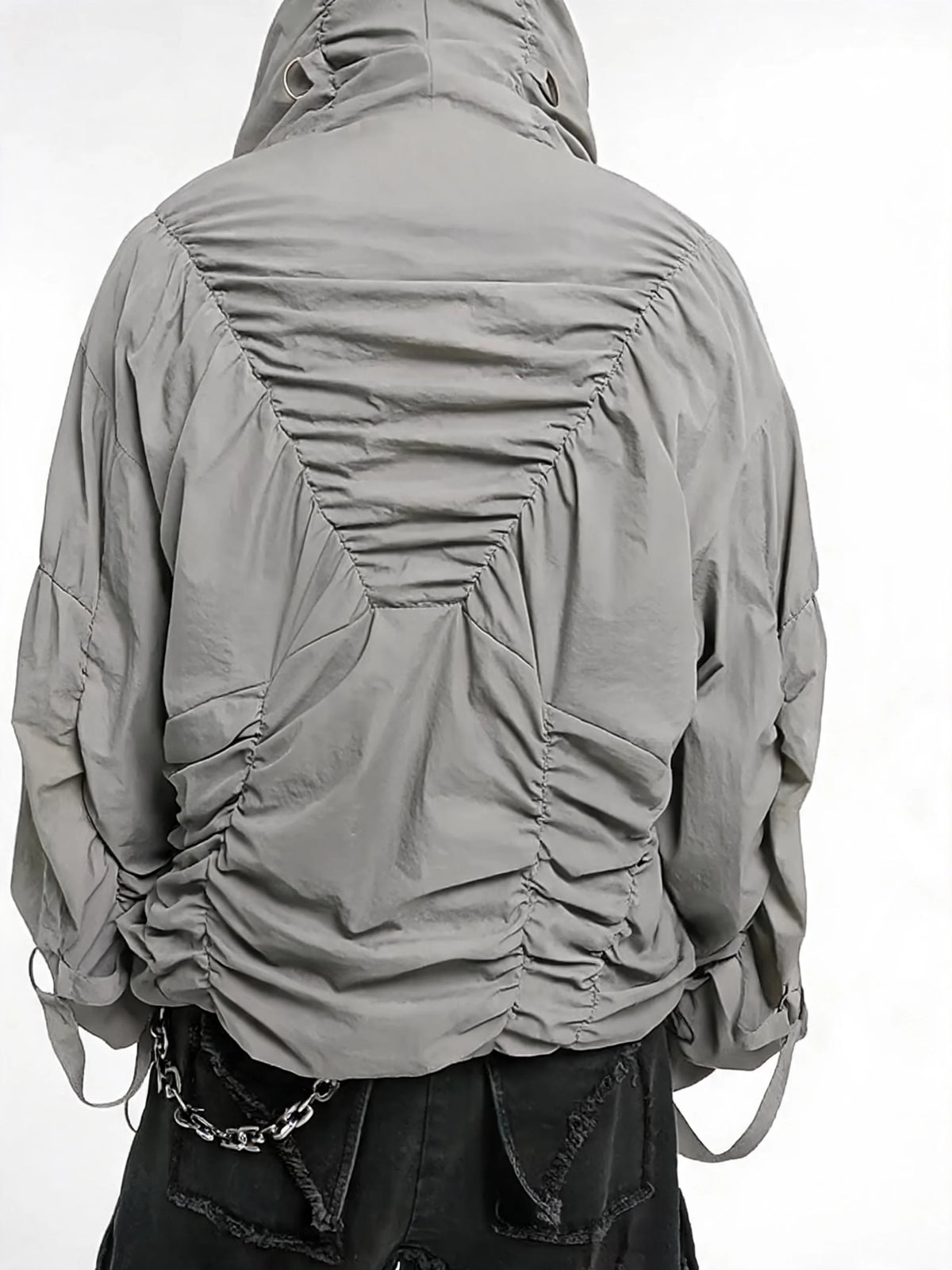 Techwear Ruched Tactical Windbreaker - Fuga Studios