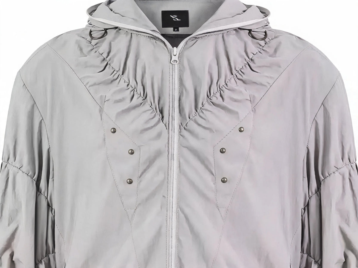 Techwear Ruched Tactical Windbreaker - Fuga Studios
