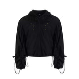 Techwear Ruched Tactical Windbreaker - null