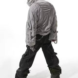 Techwear Ruched Tactical Windbreaker - null