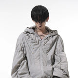 Techwear Ruched Tactical Windbreaker - null