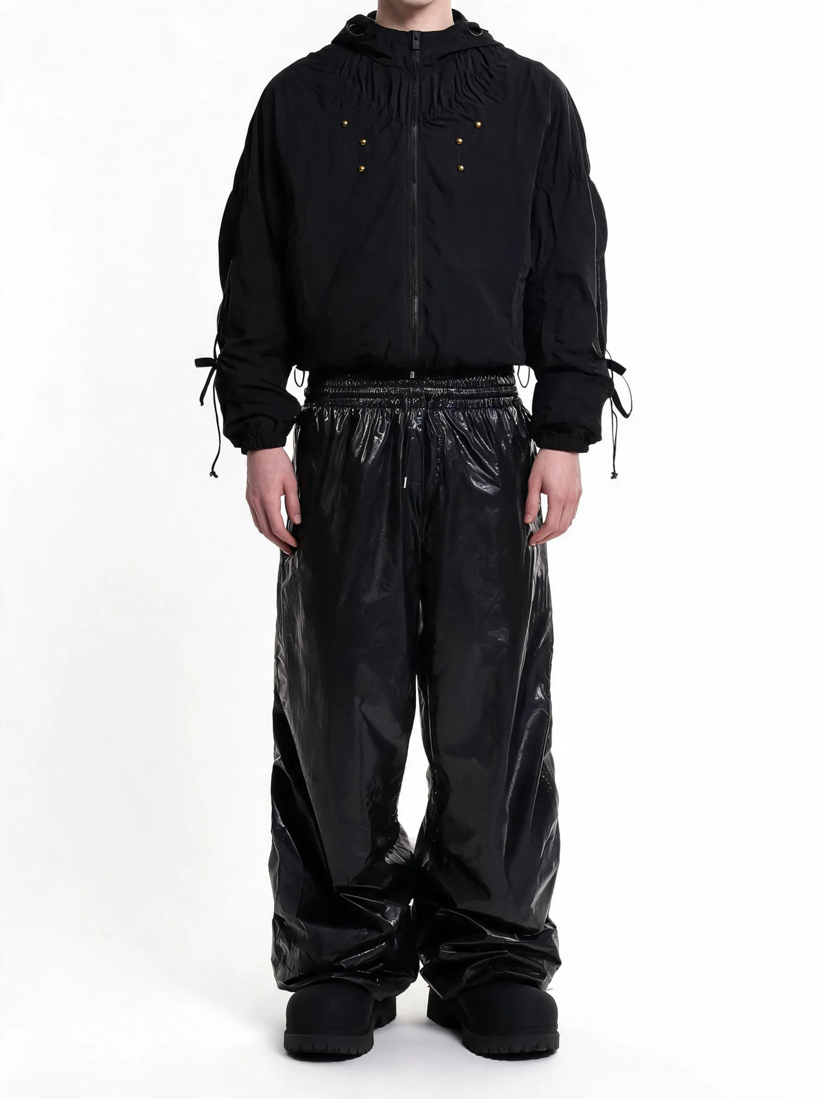 Techwear Ruched Tactical Windbreaker - Fuga Studios