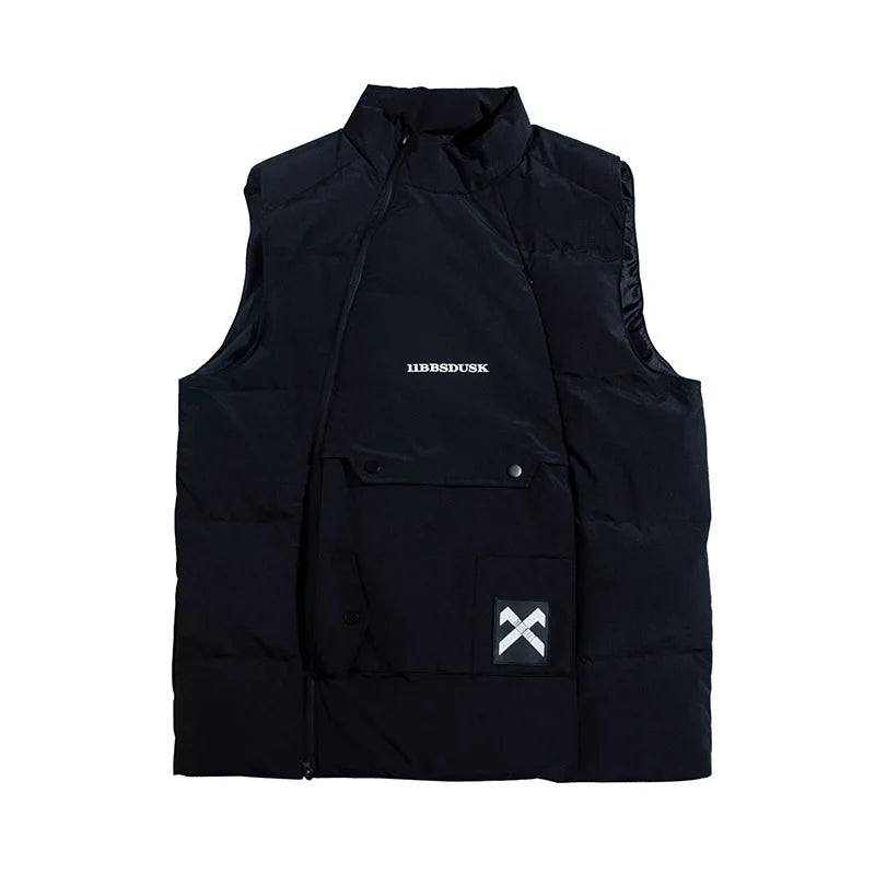 Techwear Shifted Zip Vest - Fuga Studios