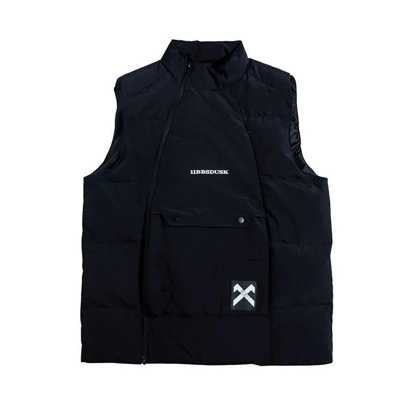 Techwear Shifted Zip Vest - Ultra Techwear
