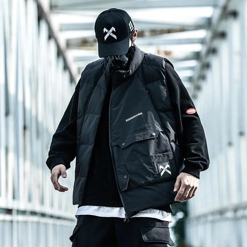 Techwear Shifted Zip Vest - Fuga Studios