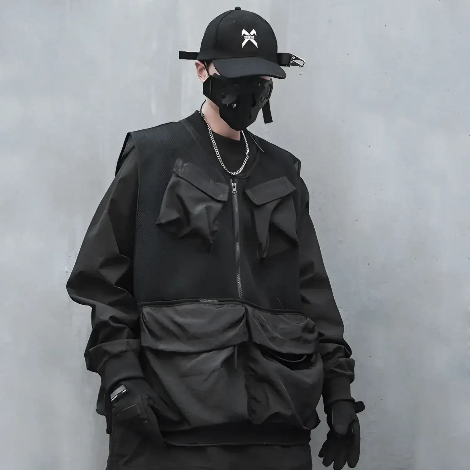 Urban Techwear Taktische Weste mit vielen Taschen