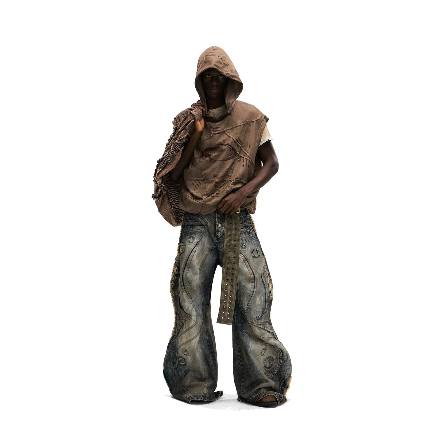 Warcore Distressed Hooded Vest 5