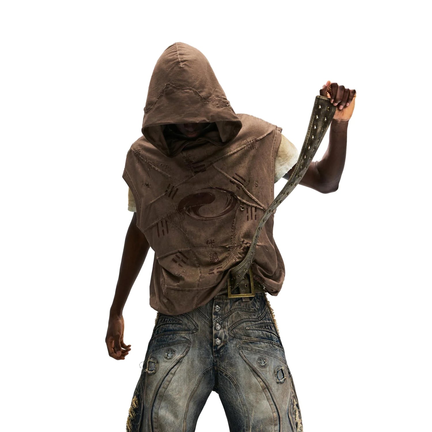 Warcore Distressed Hooded Vest 4