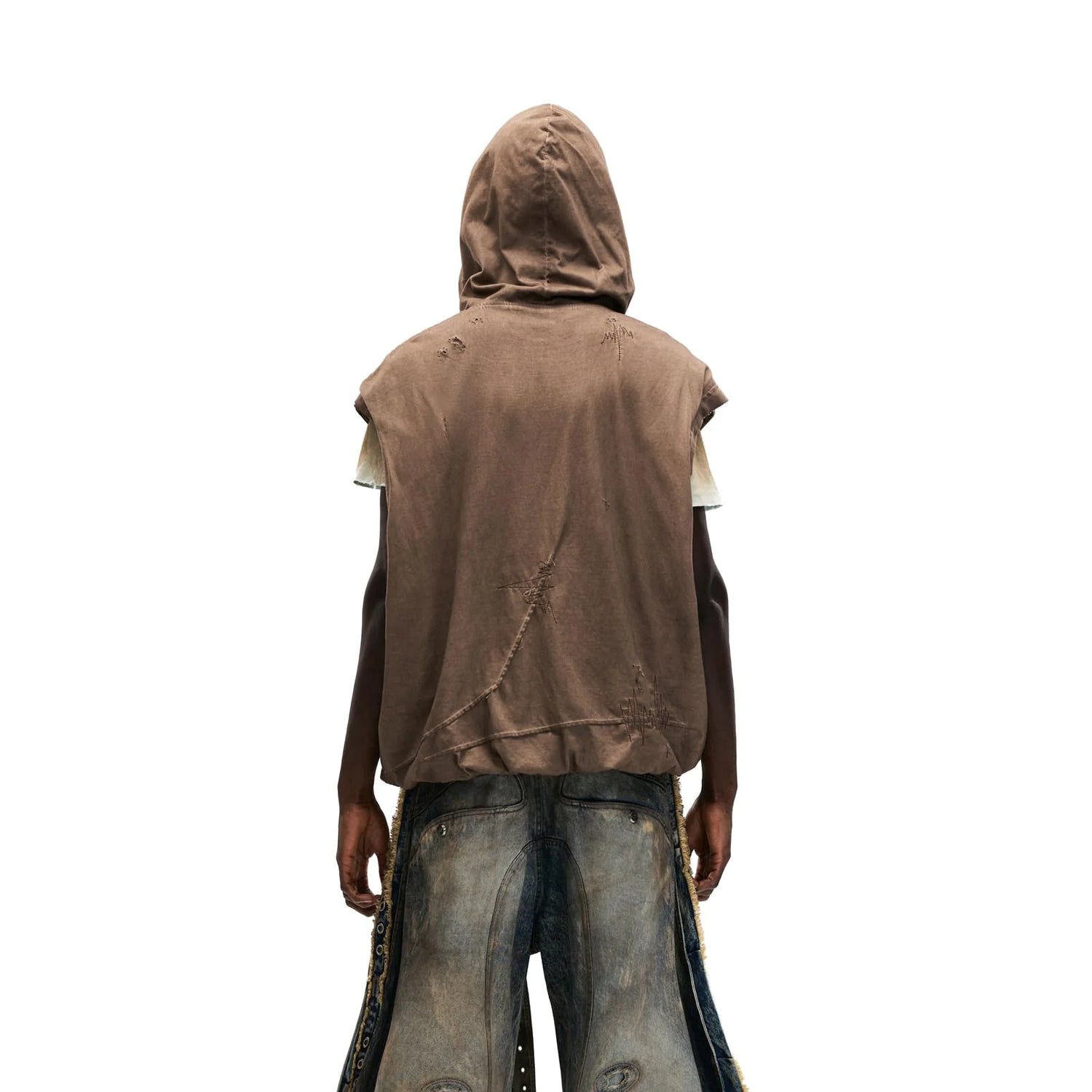 Warcore Distressed Hooded Vest 3