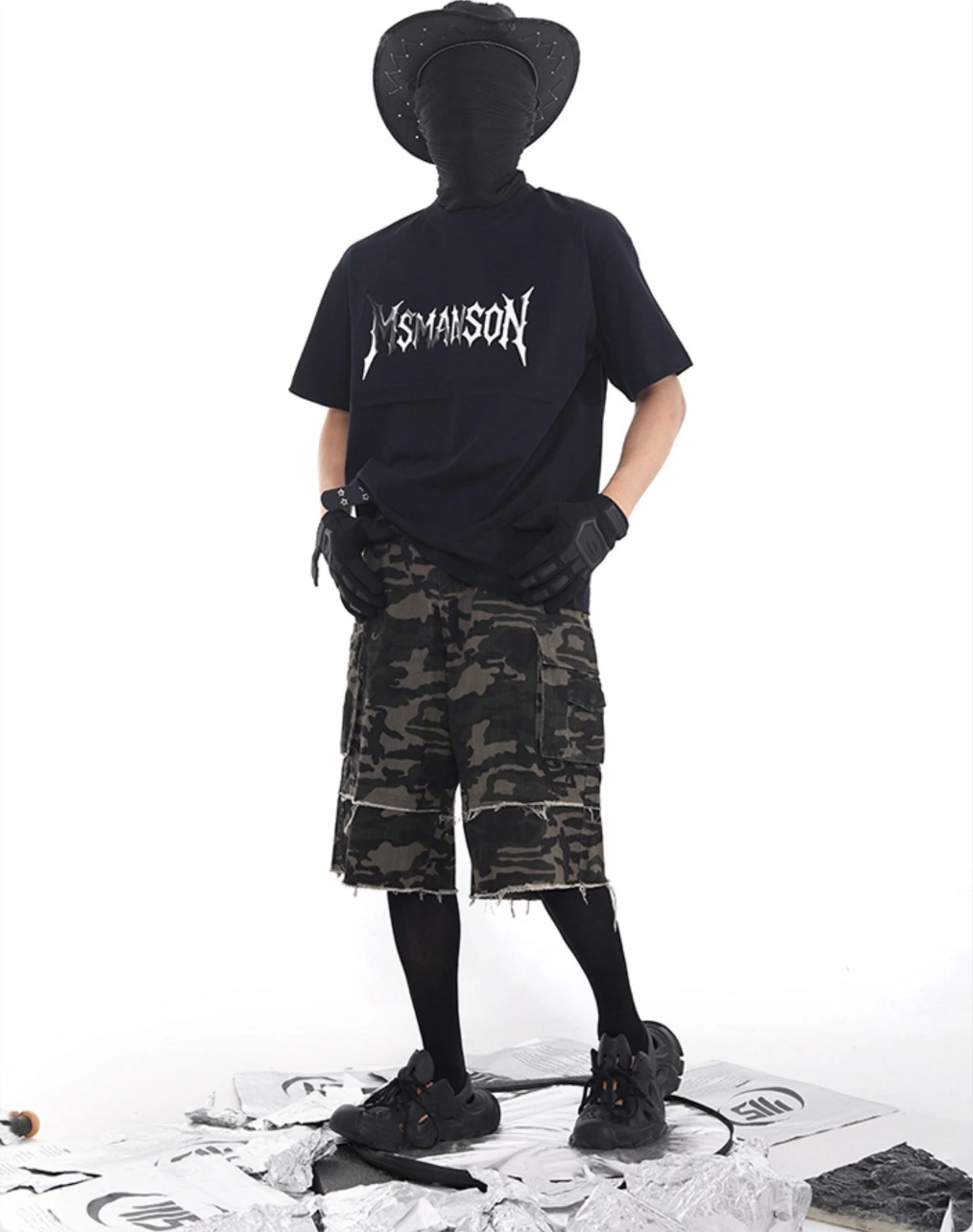 Y2K Camo Raw-Hem Cargo Jorts – Fuga Studios