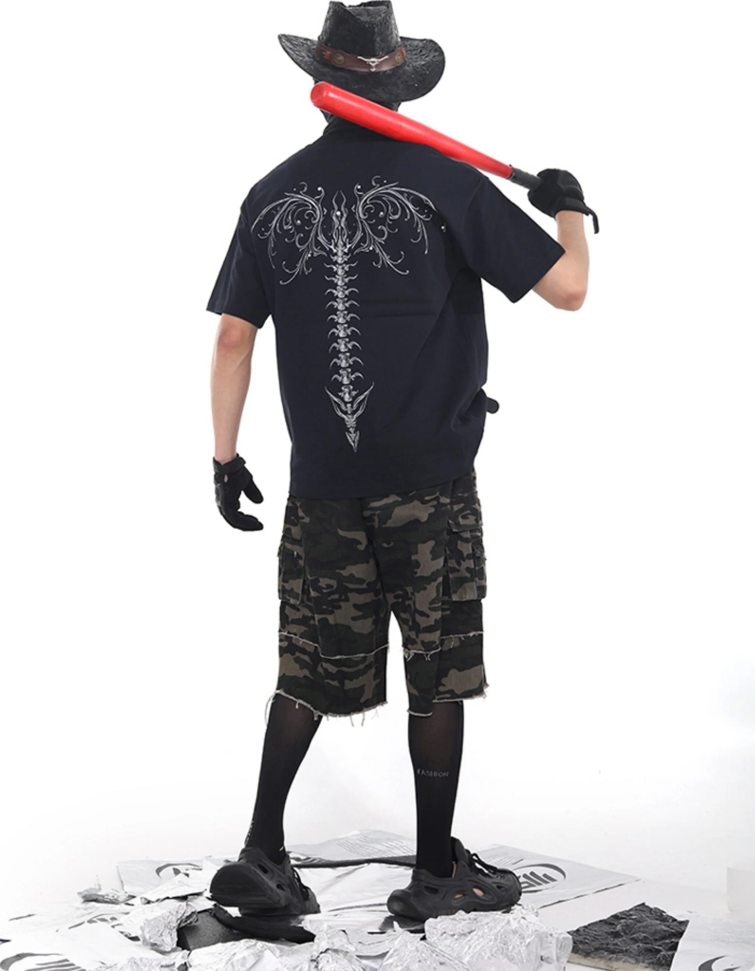 Y2K Camo Raw-Hem Cargo Jorts – Fuga Studios