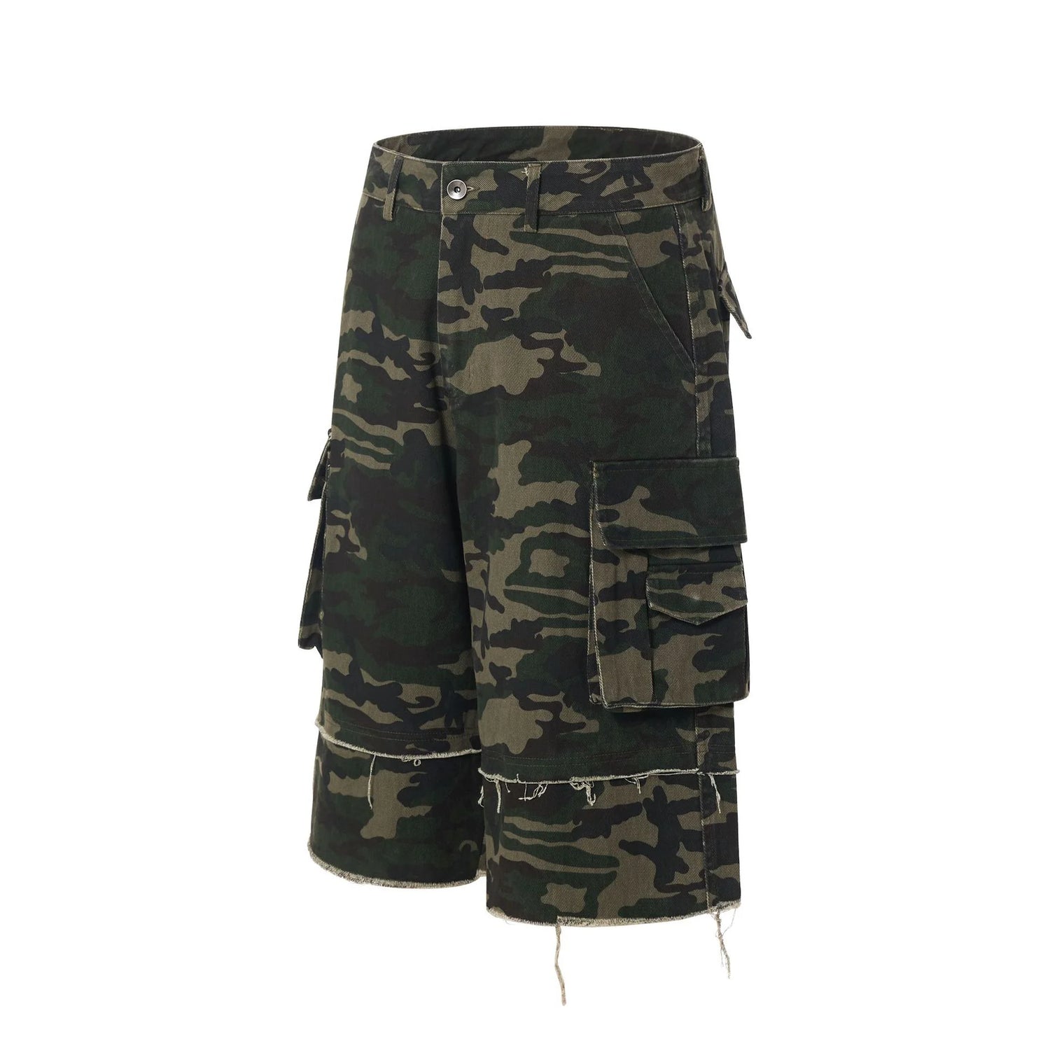 Y2K Camo Raw-Hem Cargo Jorts – Fuga Studios
