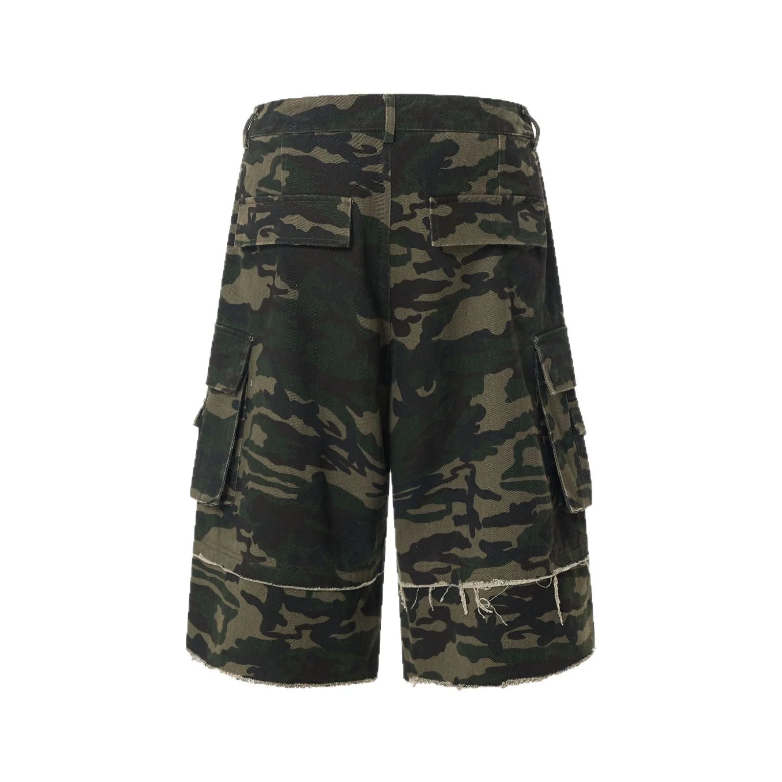 Y2K Camo Raw-Hem Cargo Jorts – Fuga Studios