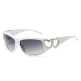 Y2K Double Heart Sunglasses - Fuga Studios