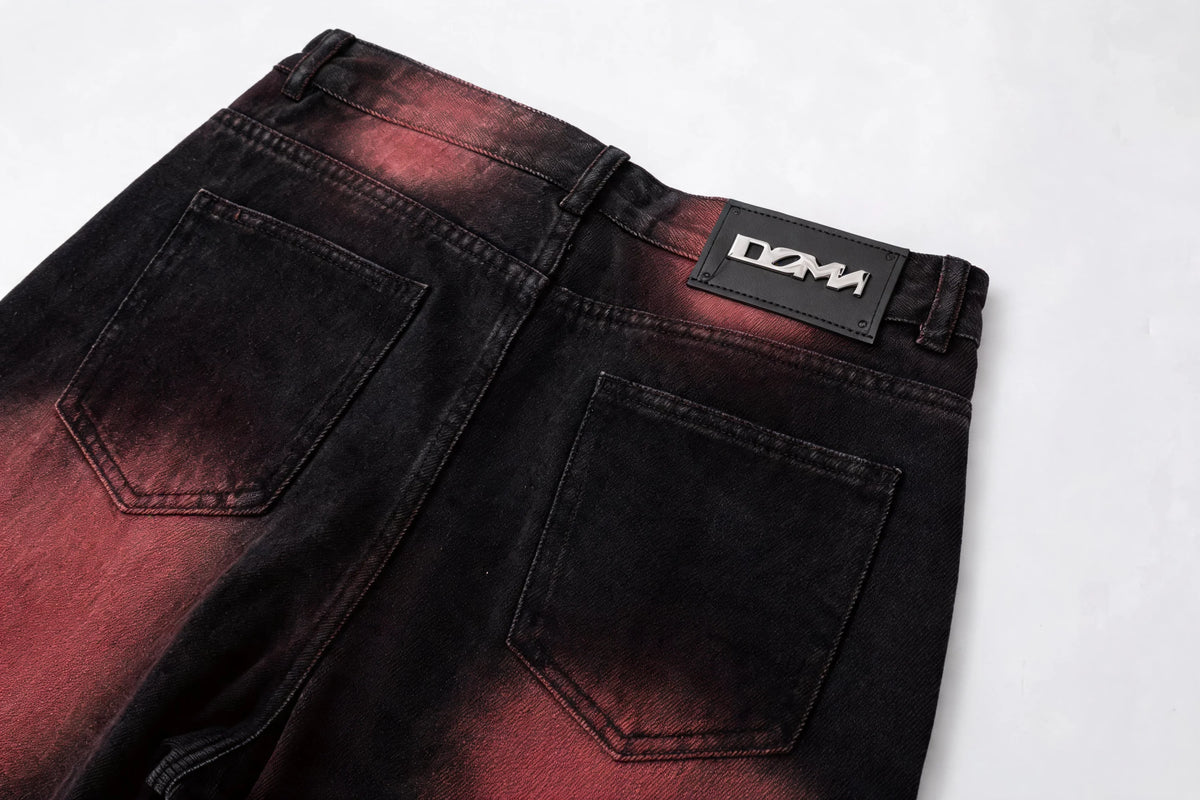 Y2K Flame Print Wide-Leg Jeans - Fuga Studios