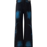 Y2K Flame Print Wide-Leg Jeans - Fuga Studios