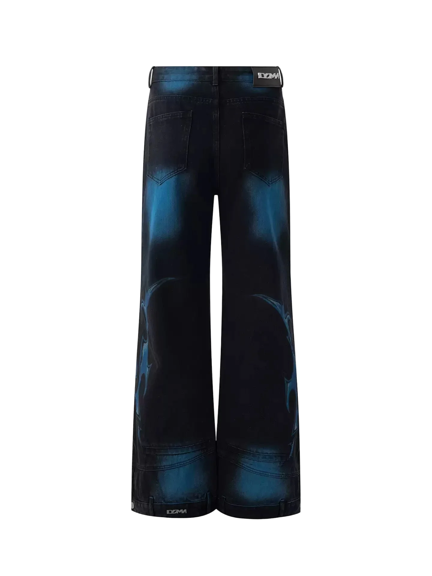 Y2K Flame Print Wide-Leg Jeans - Fuga Studios