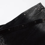 Y2K Gothic Cross Denim Cargo Shorts - Fuga Studios