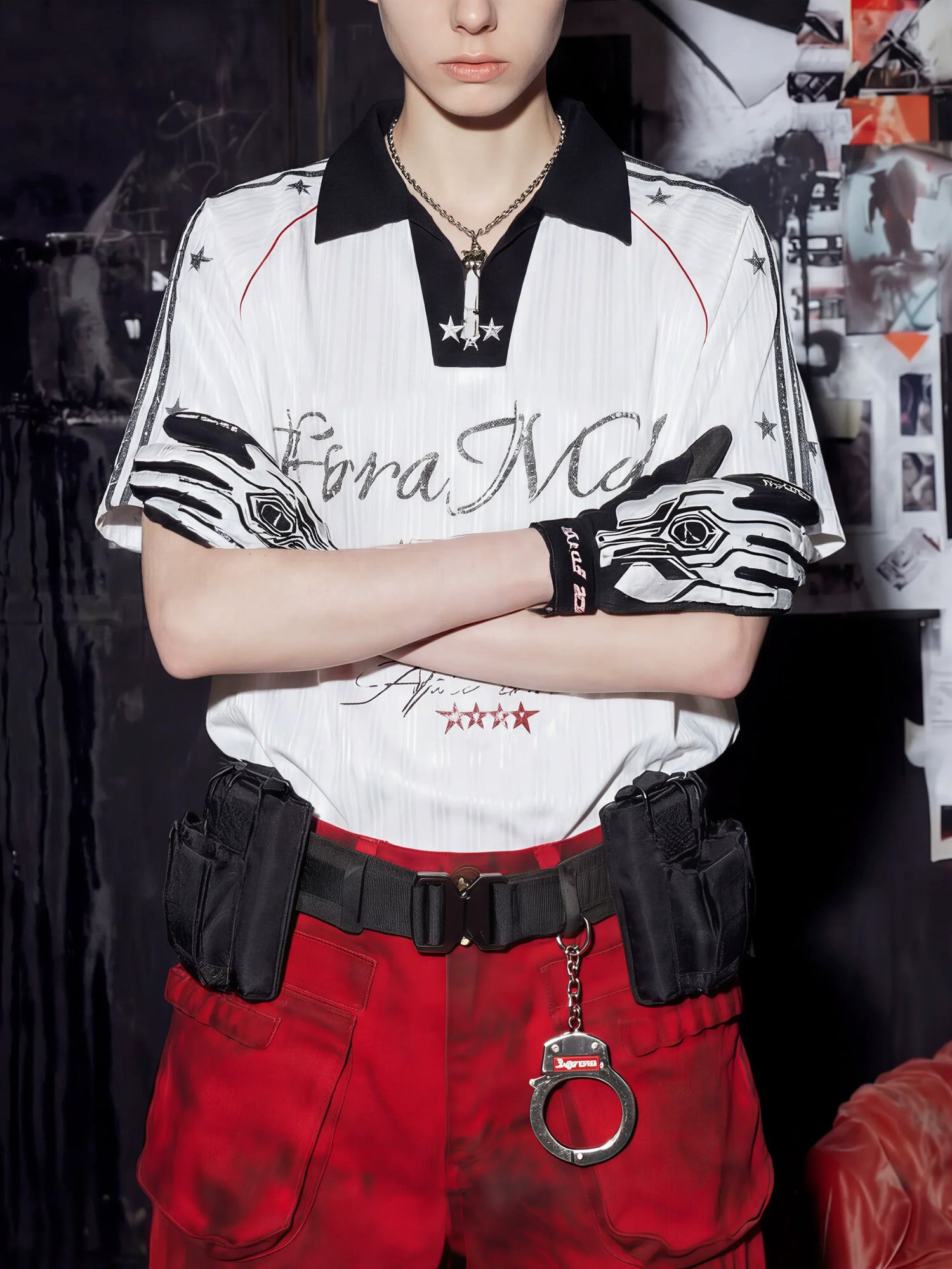 Y2K Star Jersey Polo Shirt 4